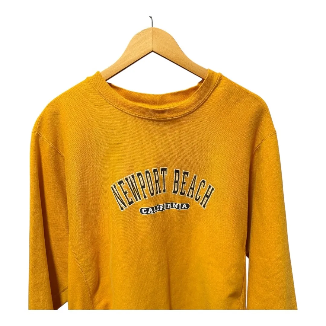 MV Sport Newport Beach California Yellow Crewneck Sweatshirt Women's L - Image 3