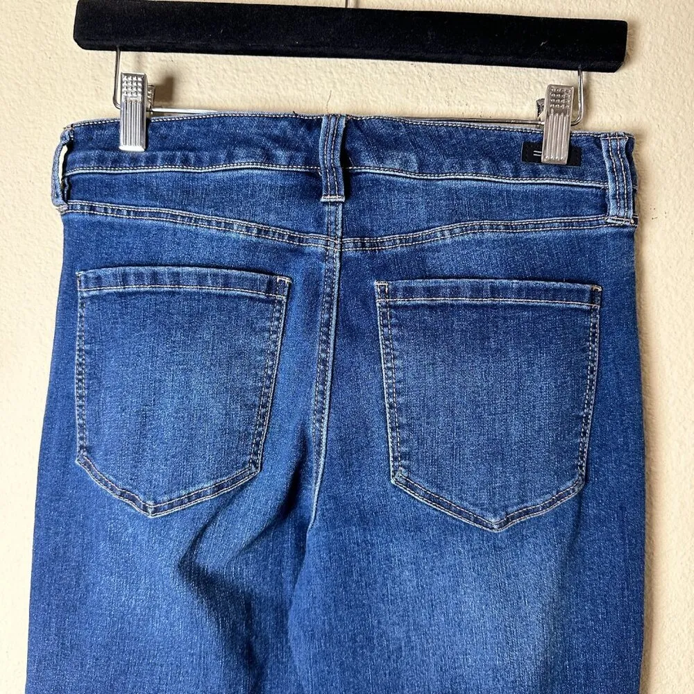 LIVERPOOL LOS ANGELES Crop Wide Leg Raw Hem Denim Jeans Size 10 / 30 - Image 8