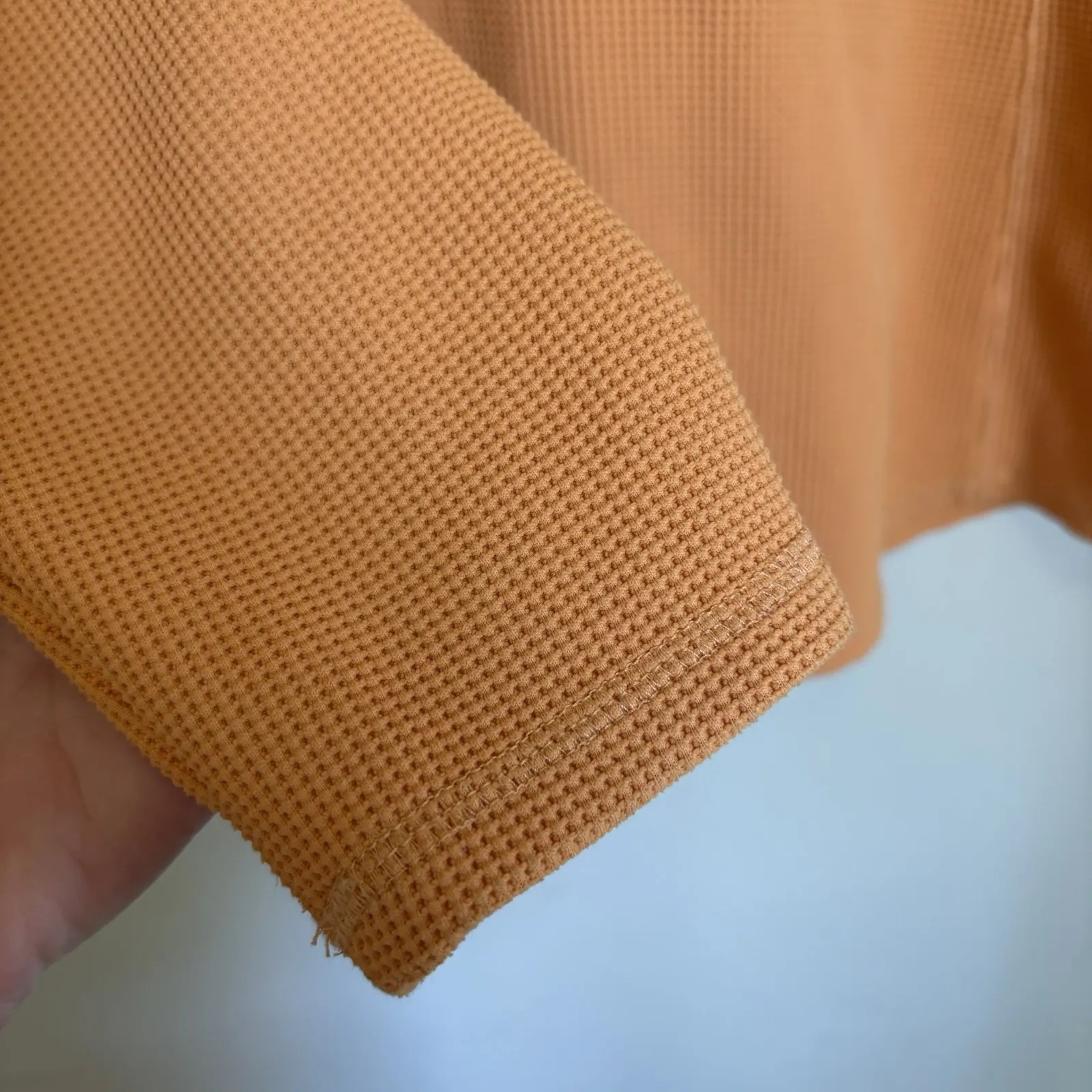 Duluth Womens Thermal Hoodie Large‎ Solid Orange Long Sleeve - Image 7