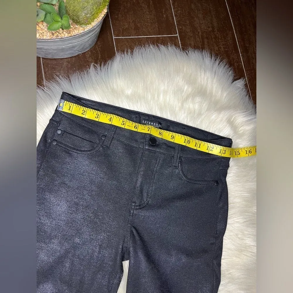 Liverpool black coated knit skinny pants Sz 4/27 - Image 5