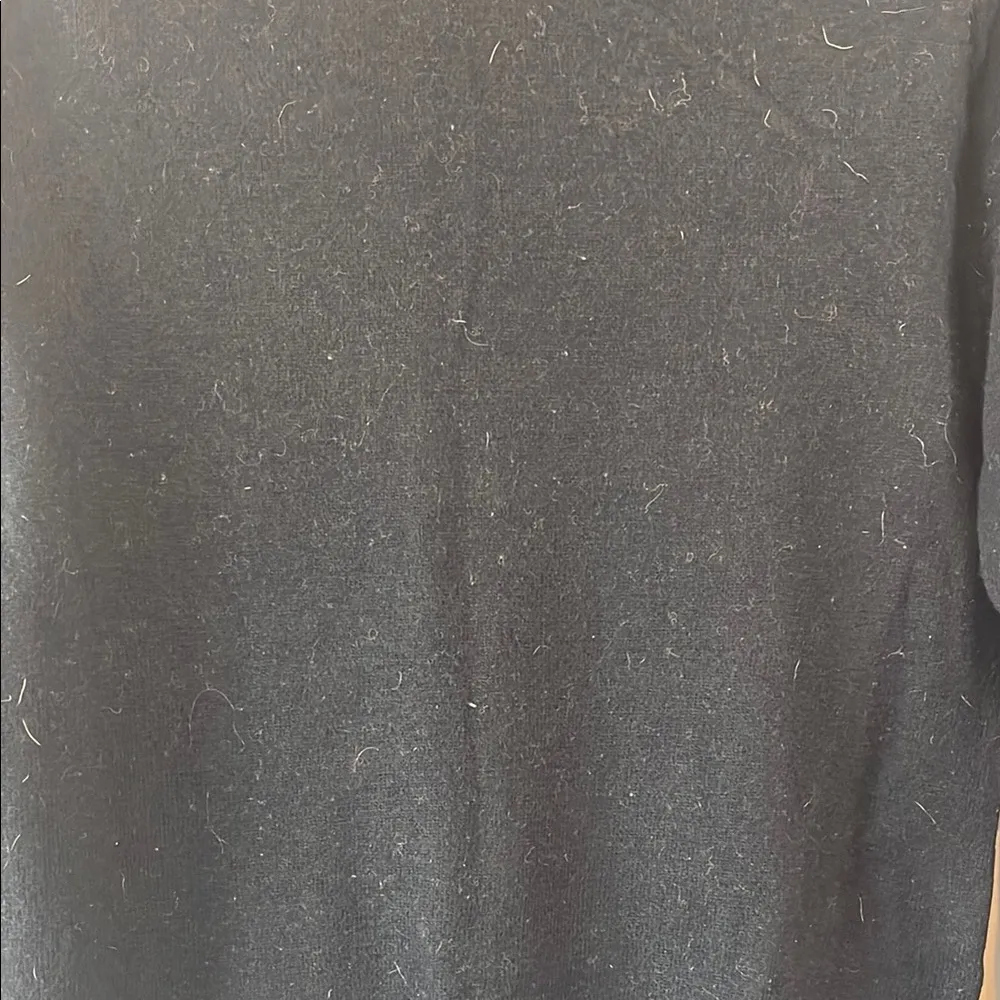 J. Crew Gray and Black Crew Neck Wool Blend Sweater with Bow Pattern - Size S - Image 9