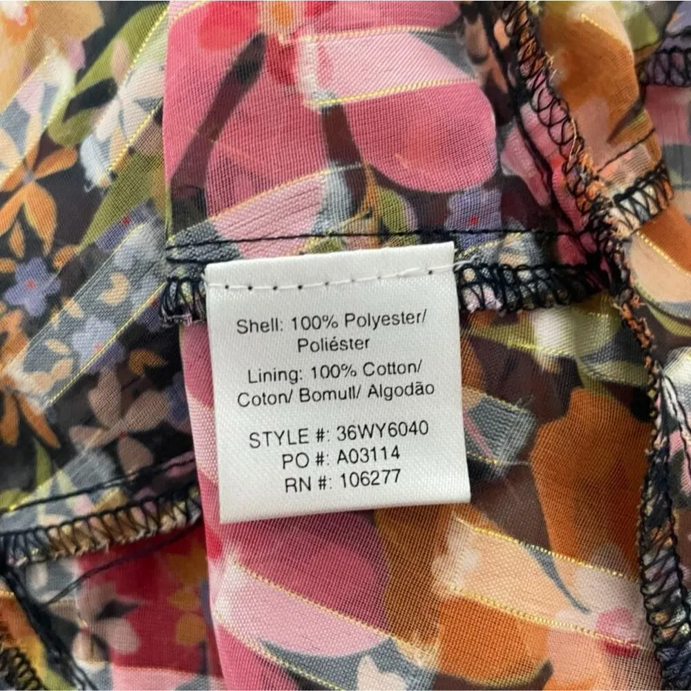 Hale Bob Size Medium  Jade Lurex Jacquard Tiered Dress Yellow $308 - Image 10