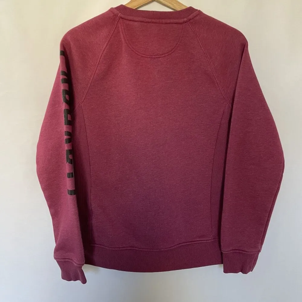 Carhartt relaxed fit women's size S pink crewneck sweater casual warm magenta - Image 8