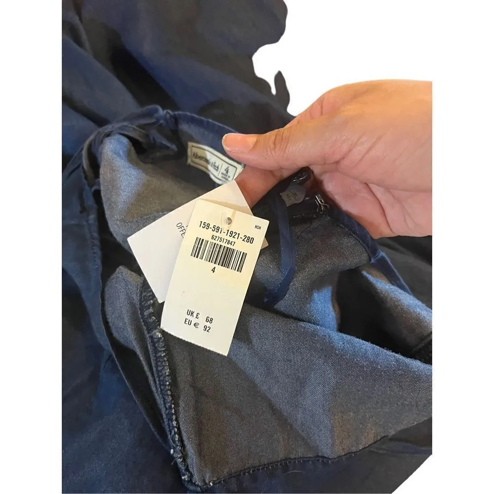 Abercrombie & Fitch Lace Up Back Straight Leg Jumpsuit‎ Size 4 NWT - Image 10