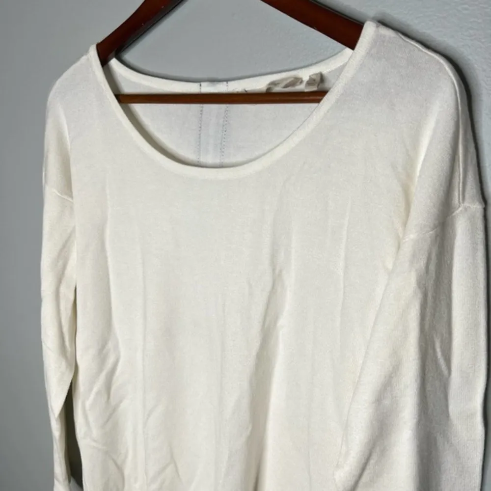 Soft Surroundings Women's Size S Margulies Zipper Back Sweater Tunic Shirt White - Image 5