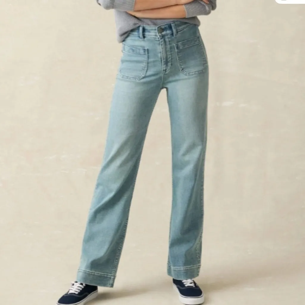 Faherty Stretch Terry Patch Pocket High rise Pant Jeans - Image 4