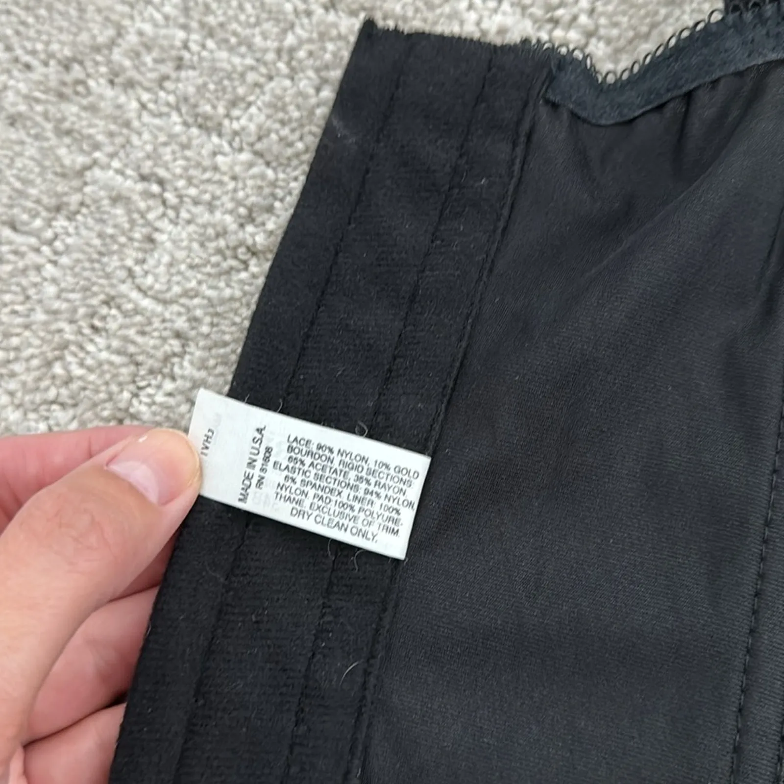 Natori black velvet gold lace boned bustier corset top going out holiday - Image 6