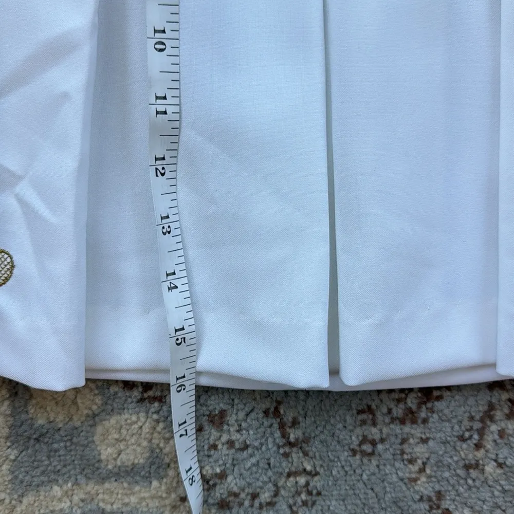 Vintage Quantum! Pleated Tennis Skirt White Small - Image 9