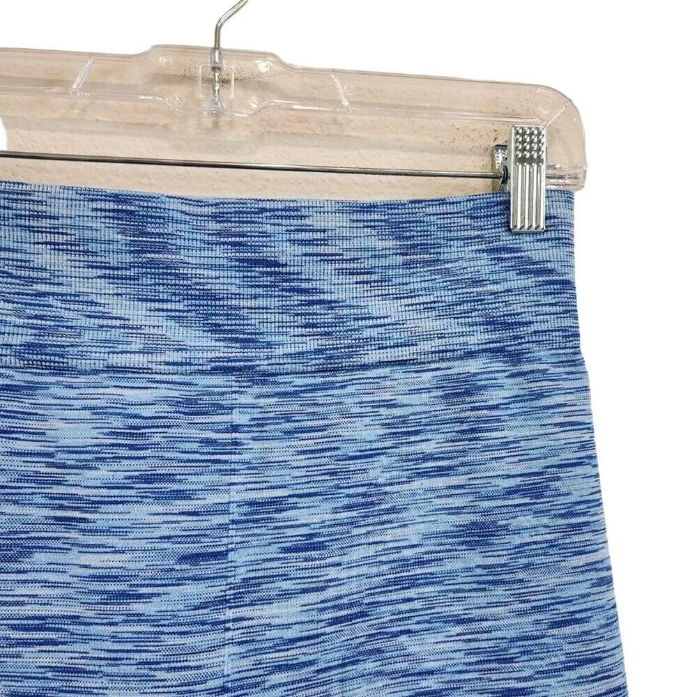 Aerie AE Chill Play Move Biker Shorts Marled Blue Space Dye 7.5 Inch Inseam NWT - Image 2