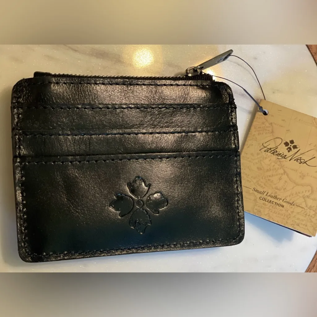 Patricia Nash | Cassis ID/ Card Case | Heritage | NWT - Handmade Leather - Black - Image 5