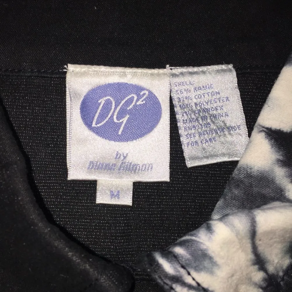 DG2 by Diane Gilman Women's Tie-Dyed Denim Jean Jacket w/Snaps Size M - Image 7