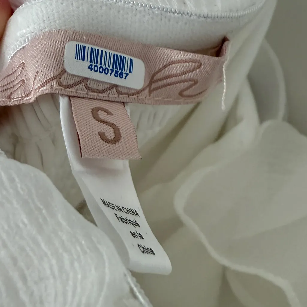 NWOT Hutch The Alayna White Strapless Ruffled Jumpsuit - Image 6