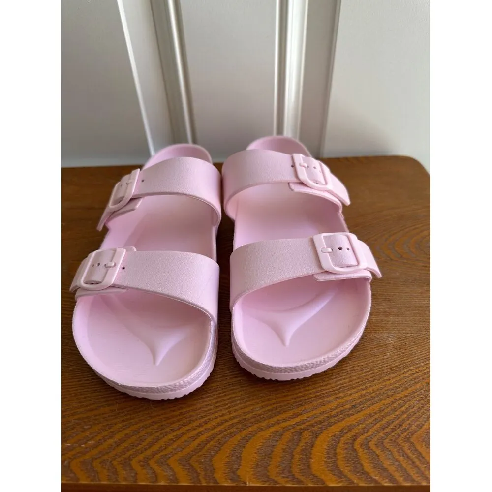 Shade & Shore Women's Double Strap Sandals Pink Size 10 Sku 2853 - Image 3