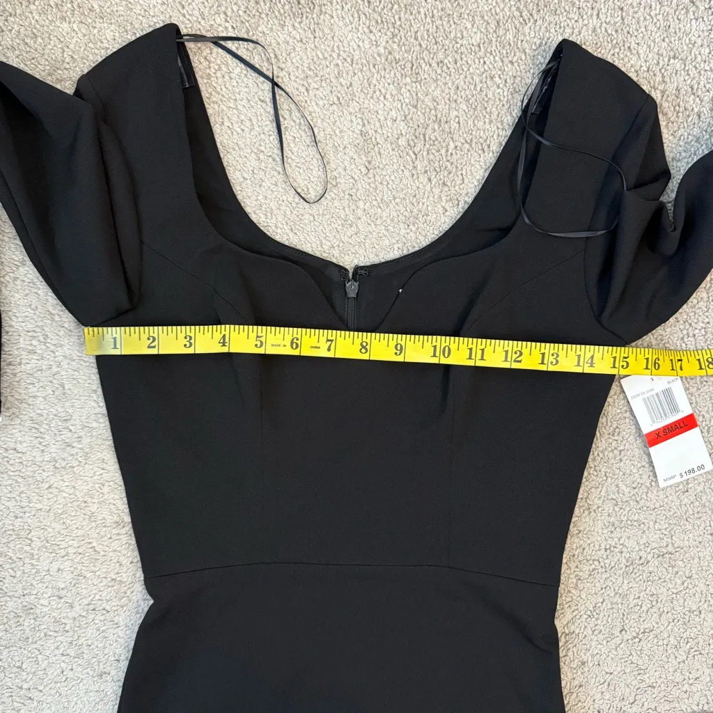 Dress The Population Ronin Pearl Trim Mini Dress Black XS - Image 10