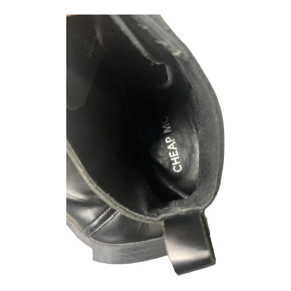 CHEAP MONDAY Black Layer Lace Up Ankle Boot Size 37 - Image 5