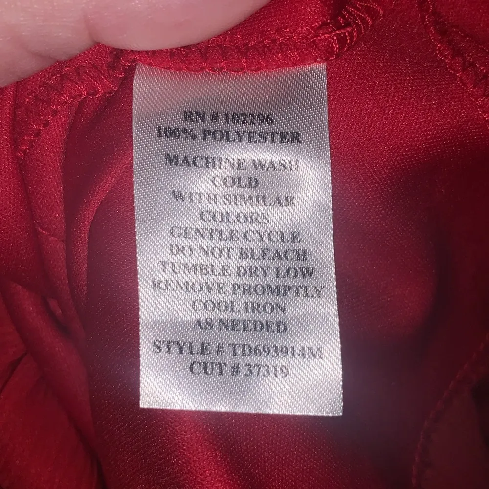 Connected Apparel  Red Sleeveless Shag Dress - Image 9