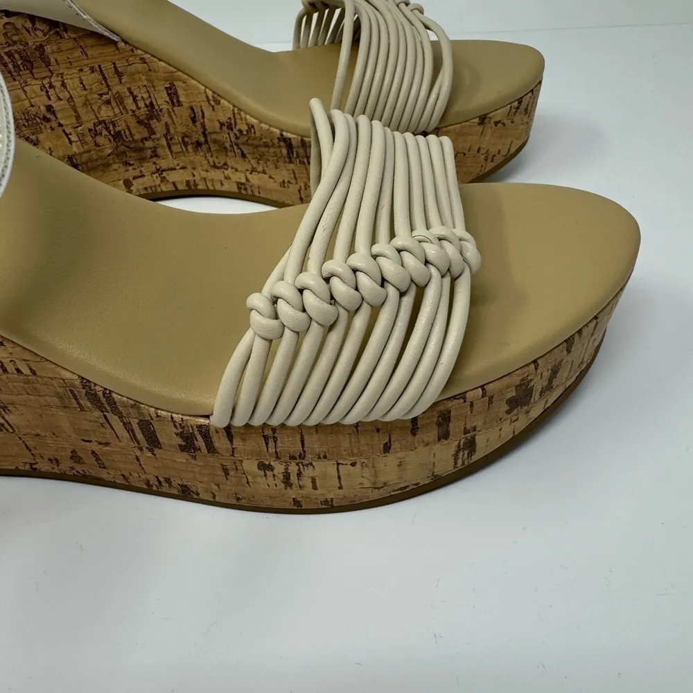 Me too Taupe cork wedge adjustable strap sandals size 9.5 New!NWOB - Image 5