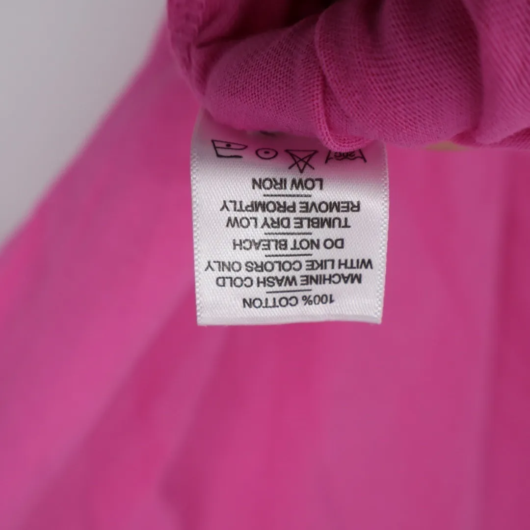 American Giant Women Crew Neck Short Sleeve Cotton Tee Made in USA Size S Pink - Image 4