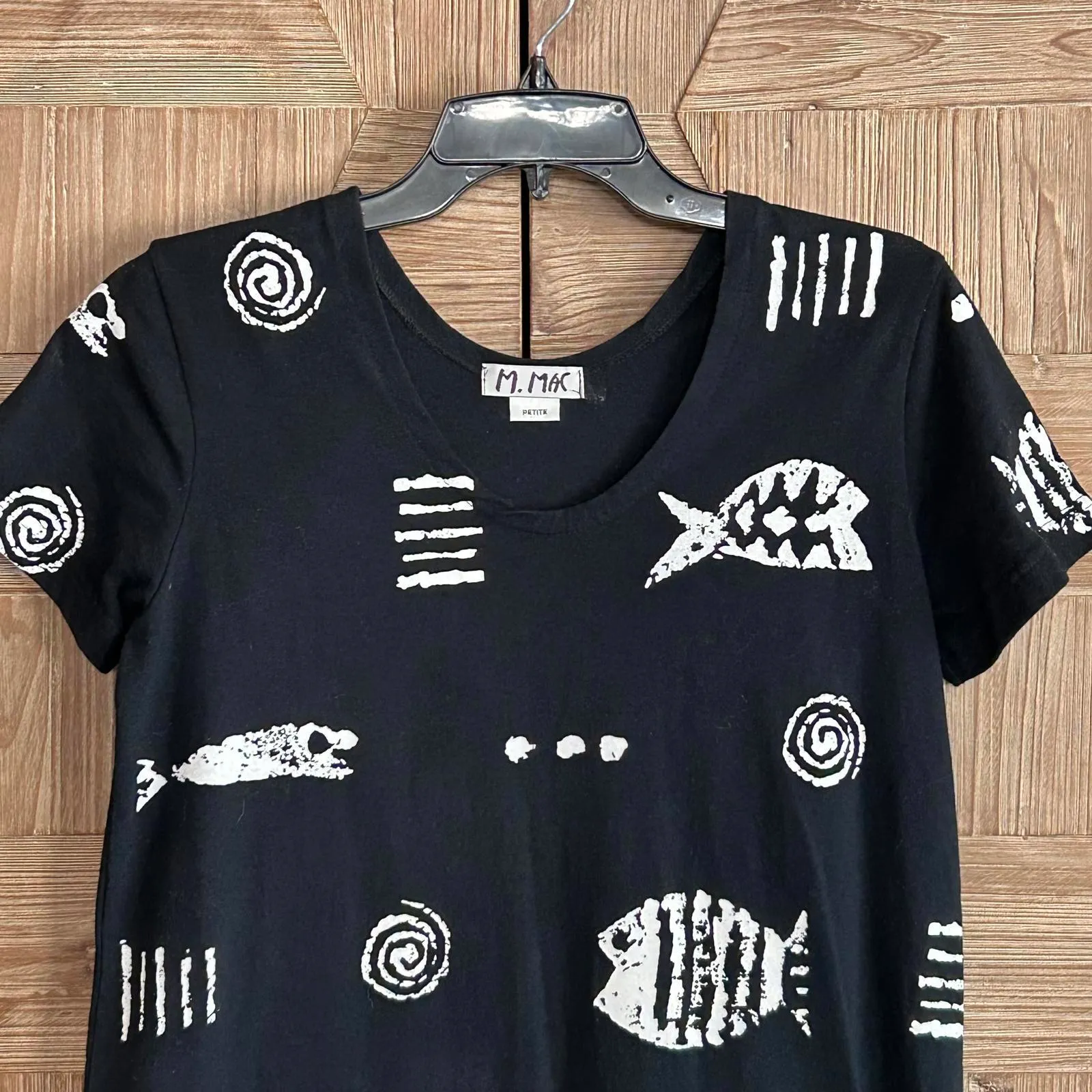 M. Mac Womens Black Rock Fish Maxi Knit Dress Size PS Resortwear - Image 2