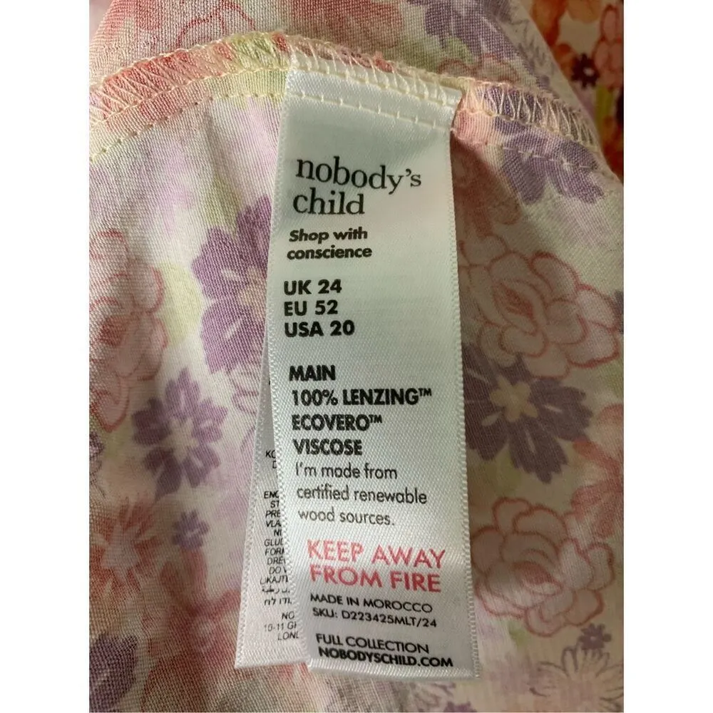Nobody's Child dress floral women's size 24 NEW WITH TAGS - Image 5