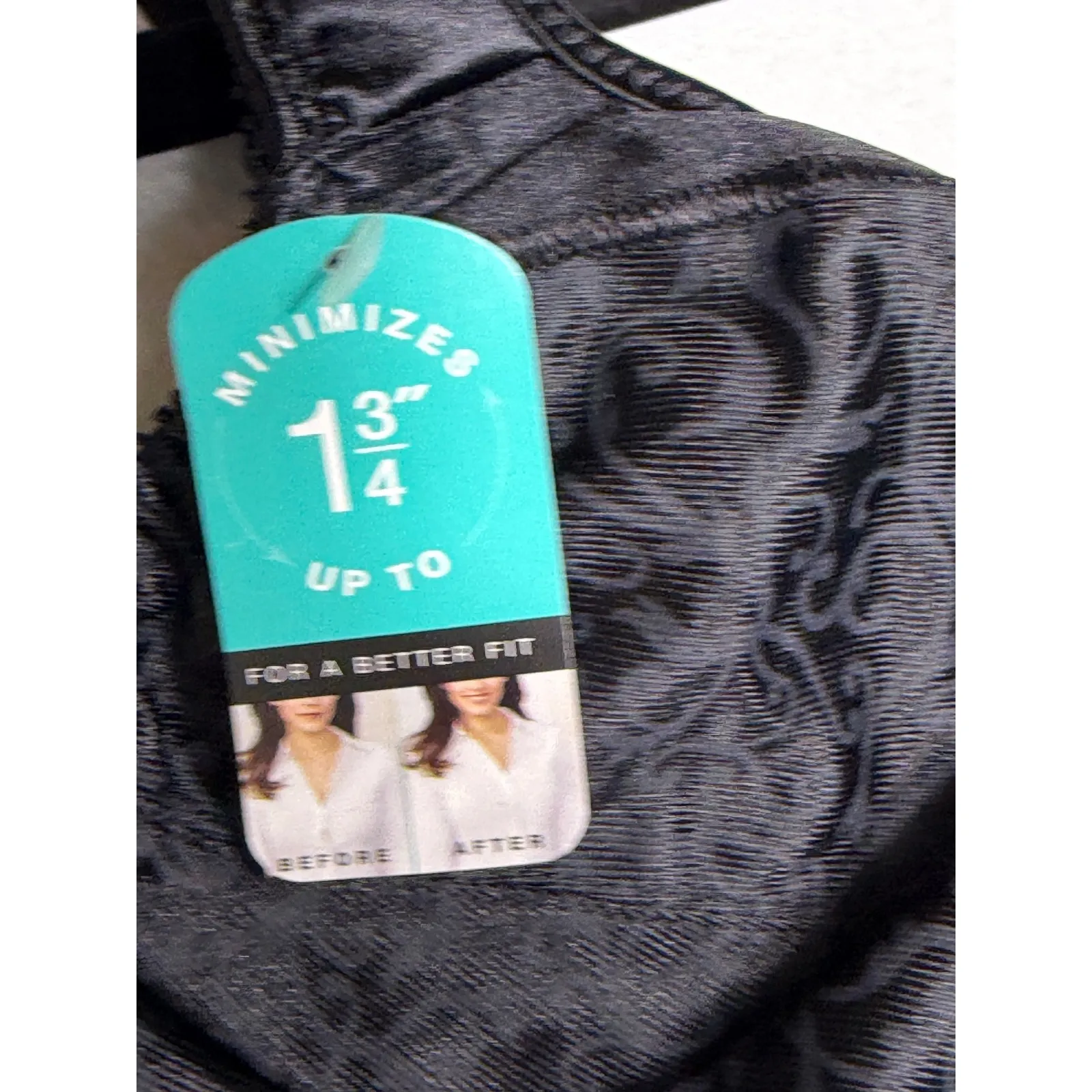 Bali 3562 Black Full Coverage Minimizer Bra 36DDD - Image 2