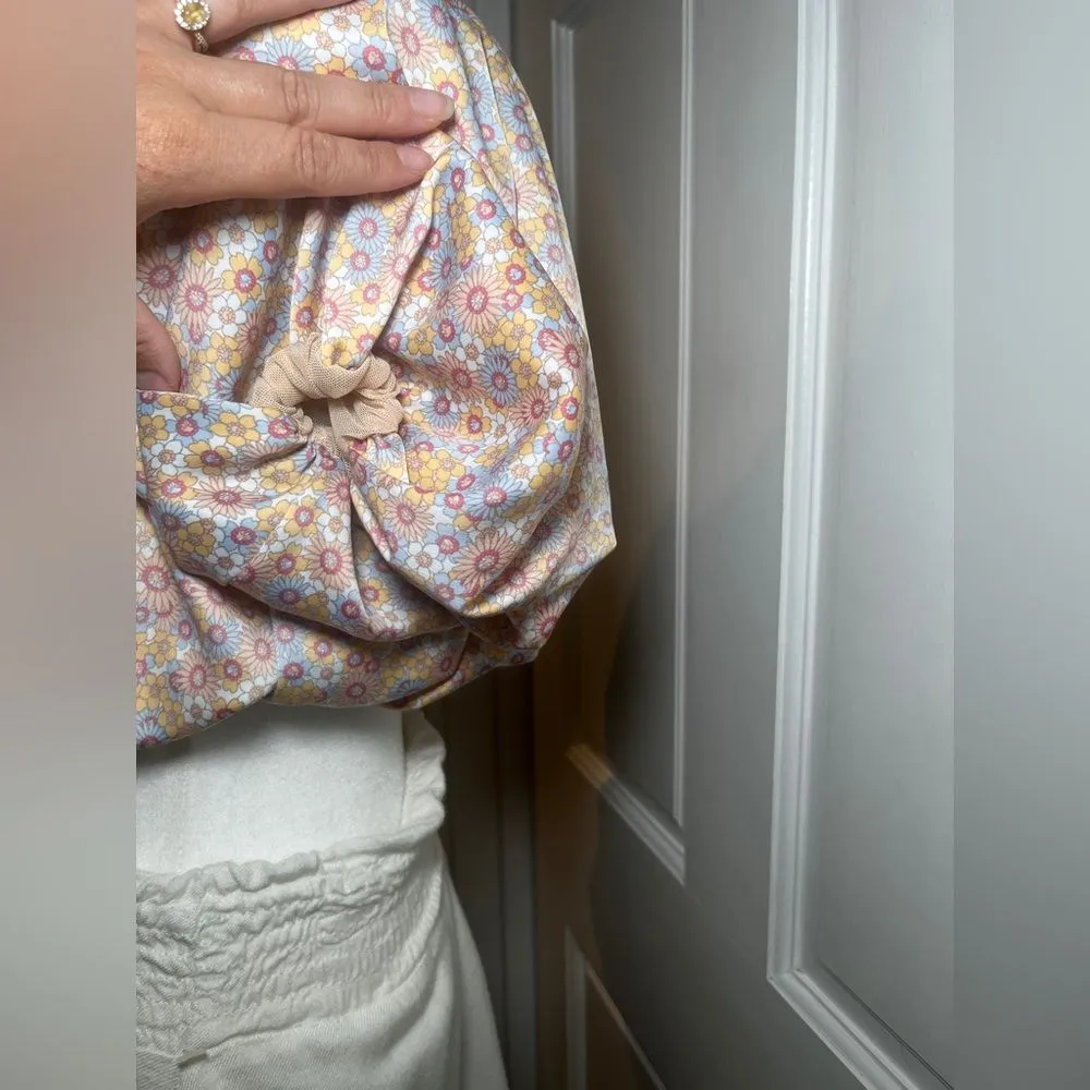 Zara Floral Print Balloon Sleeve  Crop Top Size Small 70’s style - Image 6