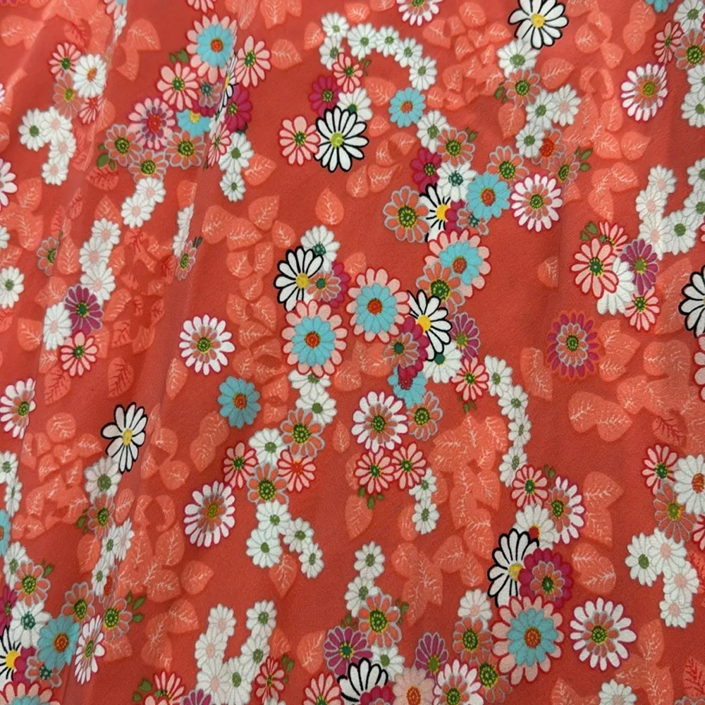 NEW NWT DVF 100% silk deadstock bias asymmetrical maxi dress crochet trim floral - Image 3