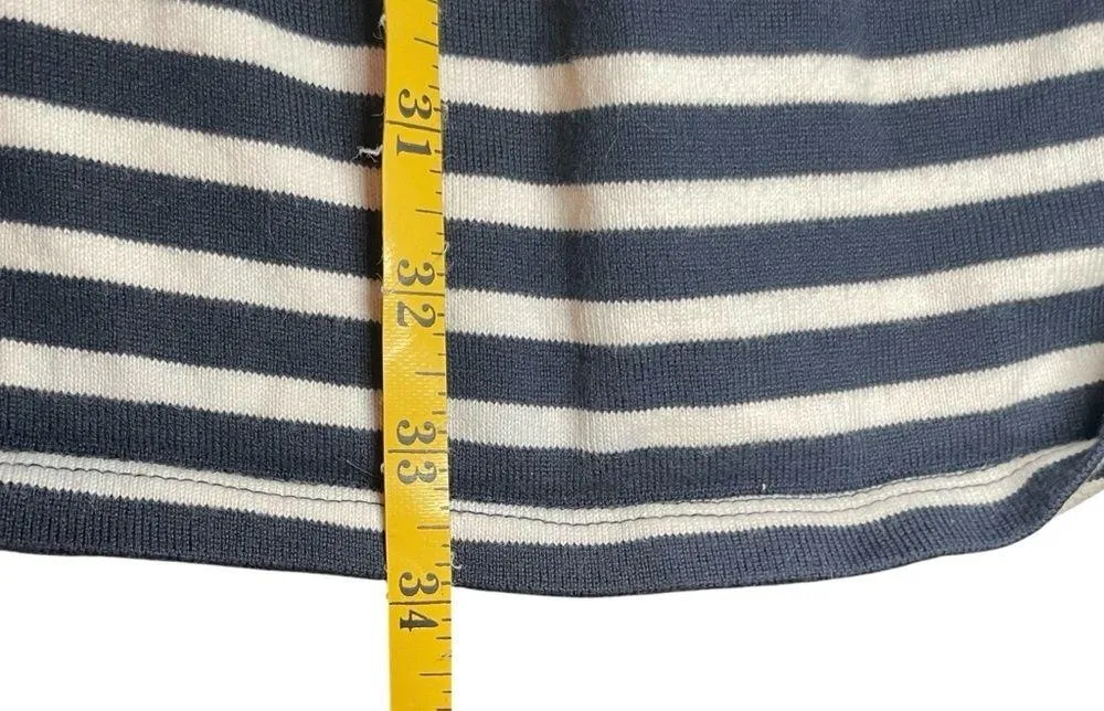 Ann Taylor Loft Blue White Stripe Sleeveless Dress Womens Size 2 Petite Nautical - Image 9