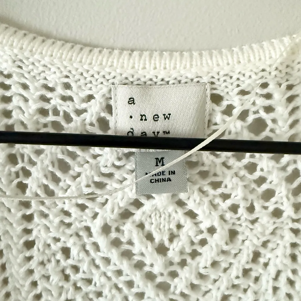 a new day Crochet Shorts and Vest Set in Cream Size M - Image 3