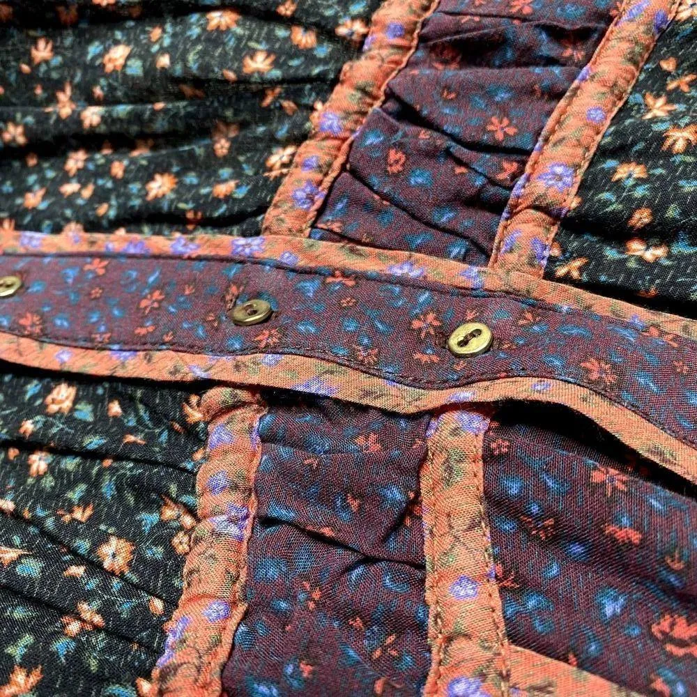 Verona Floral Patchwork A-Line Tiered Midi Dress Multicolor Size 2 - Image 9