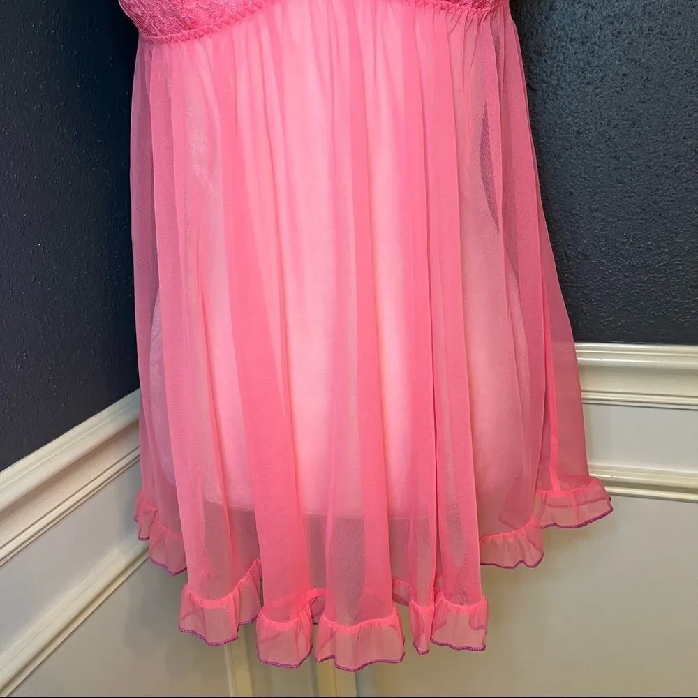 VS Dream Angels Soft Mesh Flyaway Babydoll Teddy/Nightie - Image 5