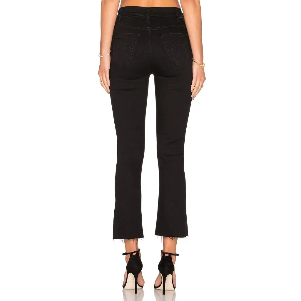 NWT Mother The Hustler Ankle Fray in Not Guilty Black Stretch Crop Jeans 29 - Image 3