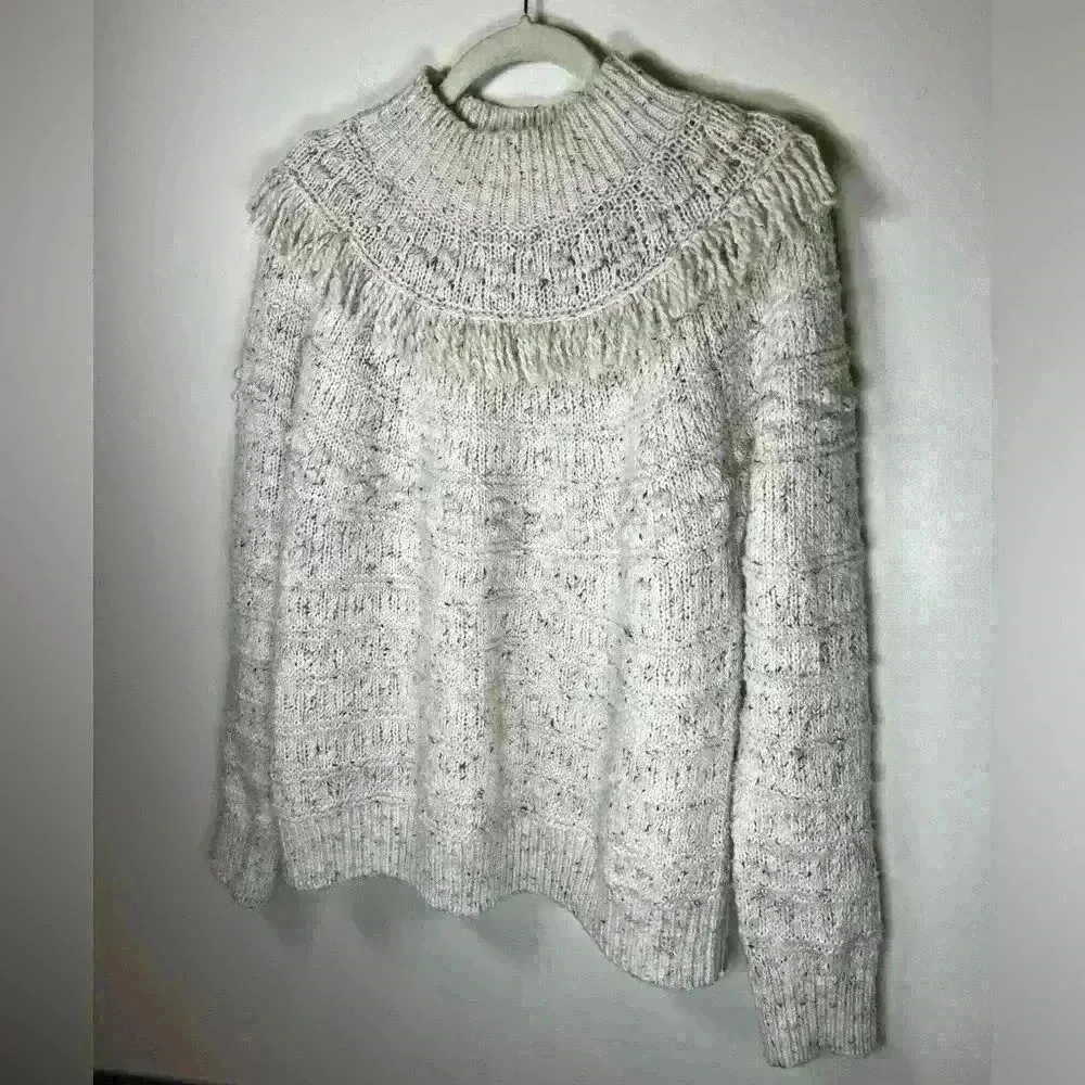 FatFace Nora Craft Jumper Sweater Natural Ivory Wool Blend Women’s Size 8 - Image 7