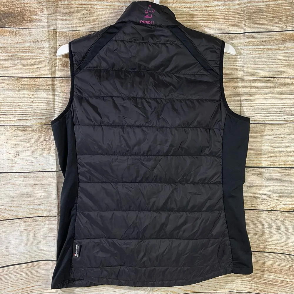 thermal quilted waterproof black puffer vest full zipper Size Medium - Image 12