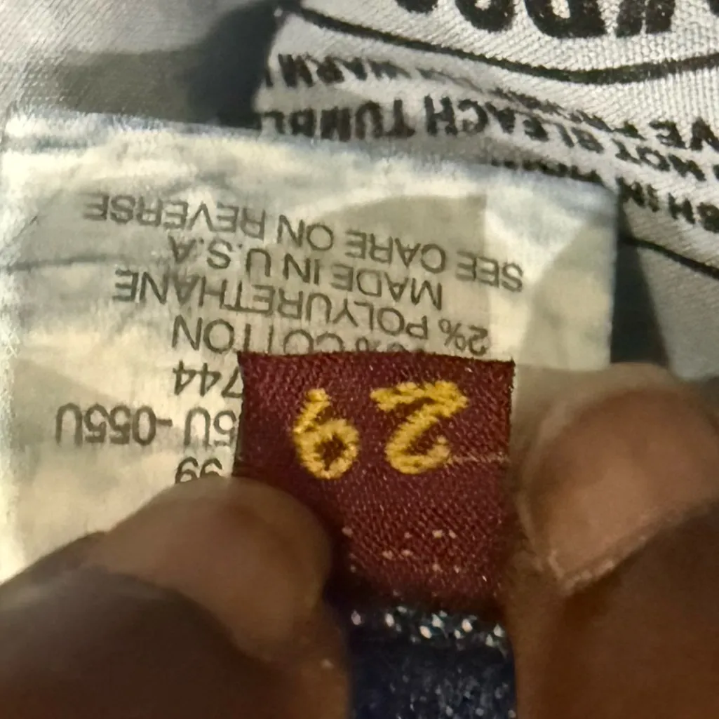 7 For All Mankind Rhinestone Pocket Flare Wide Leg Capris w/ Frayed Hem /29/ EUC - Image 11