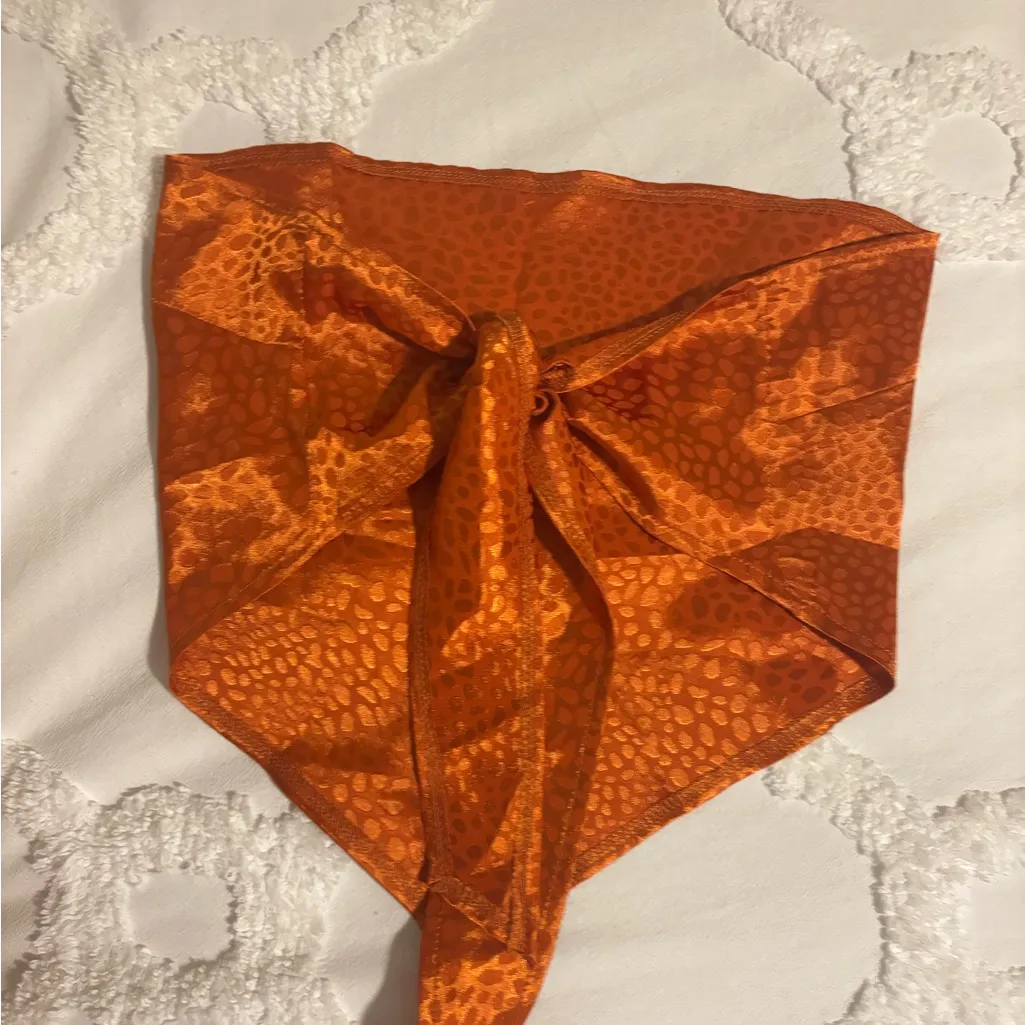 Orange Tie-back Bandana Top - Image 4