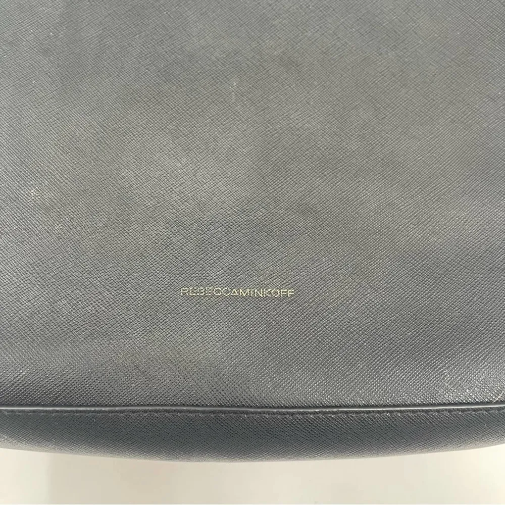 REBECCA MINKOFF Purse Monroe Tote Shoulder Bag Satchel Leather Gold Hardware - Image 11