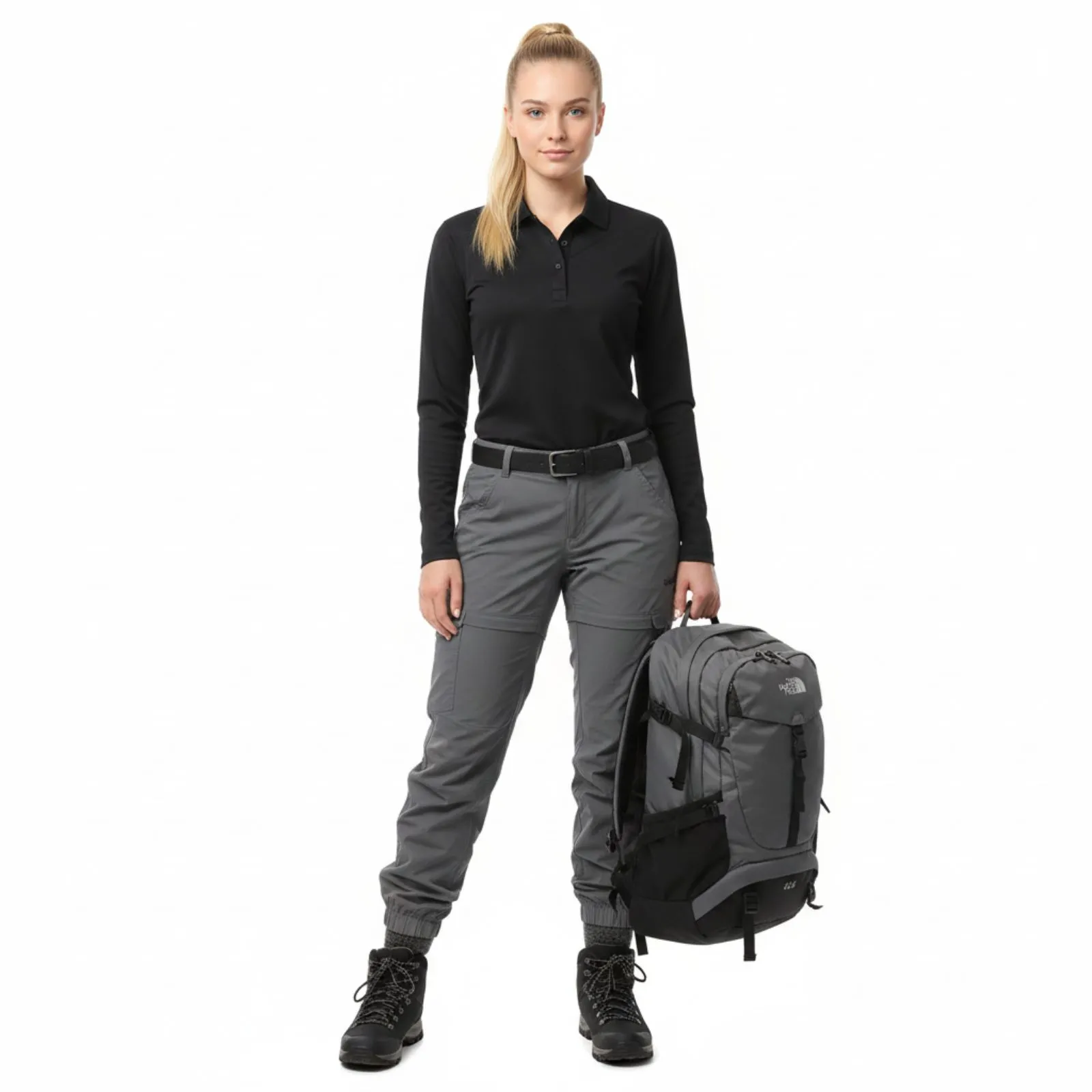 The North Face Gray Zip off Shorts Athletic Sport Pants 10 - Image 7