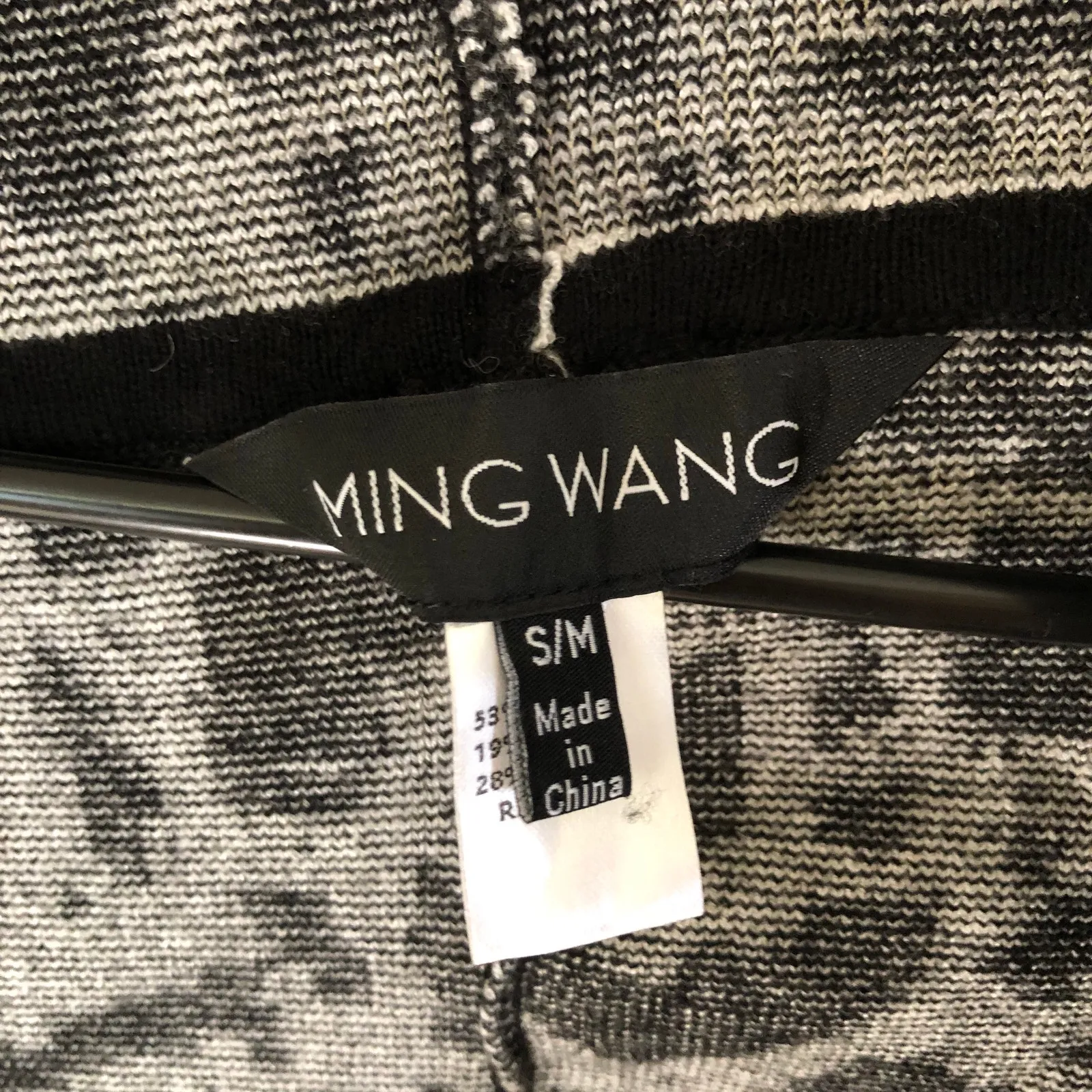 Ming Wang EUC Women's Abstract Print Kimono Jacket/Sweater Black Size S/M - Image 3