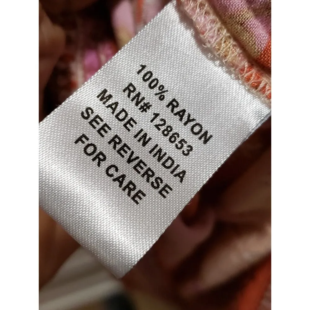 Violet Skies Women's Beige Floral Rayon V - Image 10