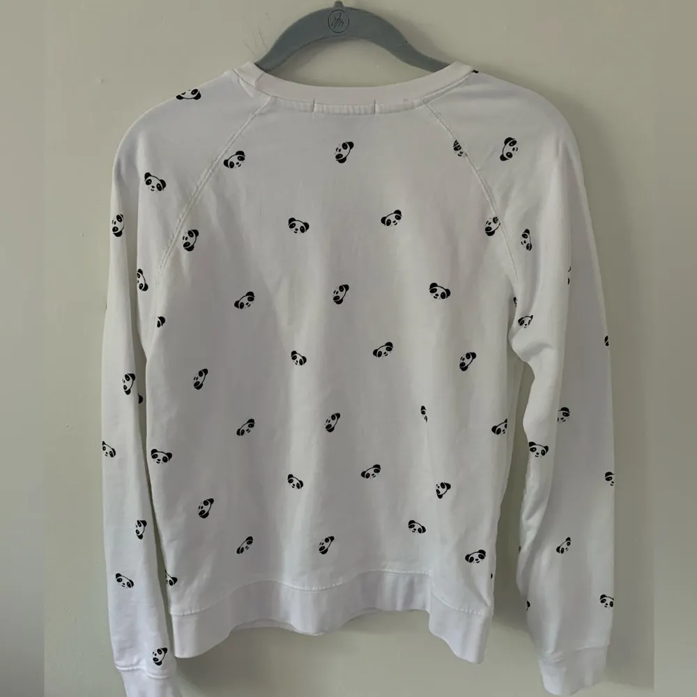 Forever 21 Panda Print White Sweatshirt in Size Small - Image 3