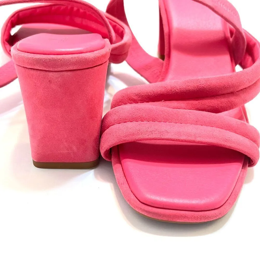 Caslon fucsia pink doll romantic womens heels chic leather comfortable sz 9.5 - Image 2