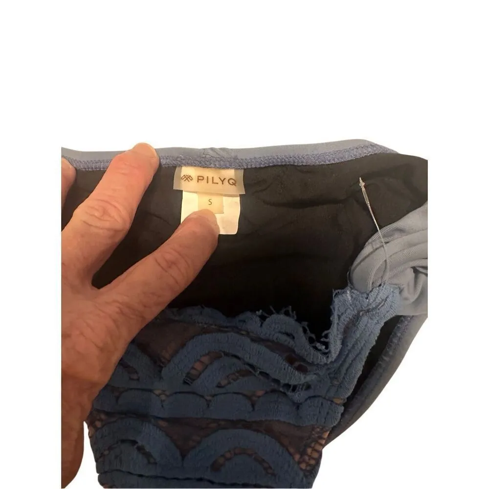 New. Pilyq sky blue lace bikini bottoms. Size small. Retails $76. NWOT - Image 5
