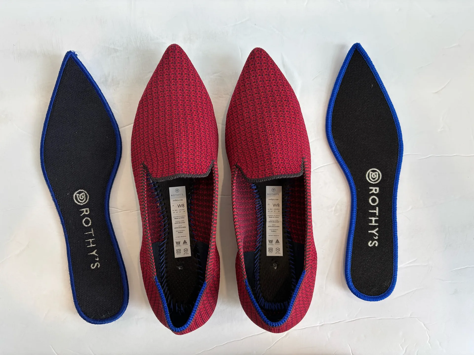Rothy’s The Point Ballet Flats in Rare Limited Edition Scarlett Tweed  - Image 7