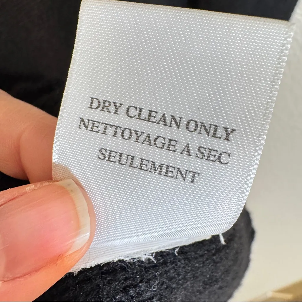 Joie Black Cashmere Wool Sweater Dress Womens S Natural Fibers Sustainable Mini - Image 5