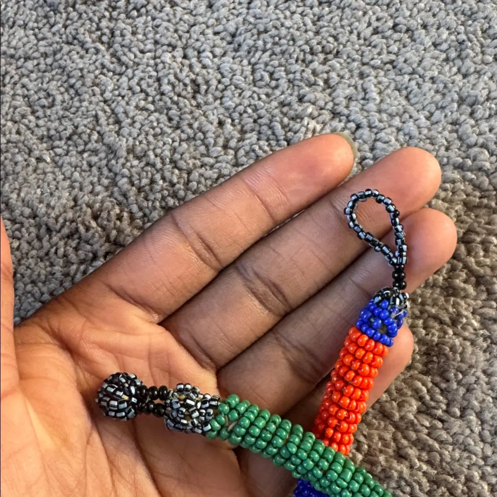 African Massai Beaded Necklace - Image 3