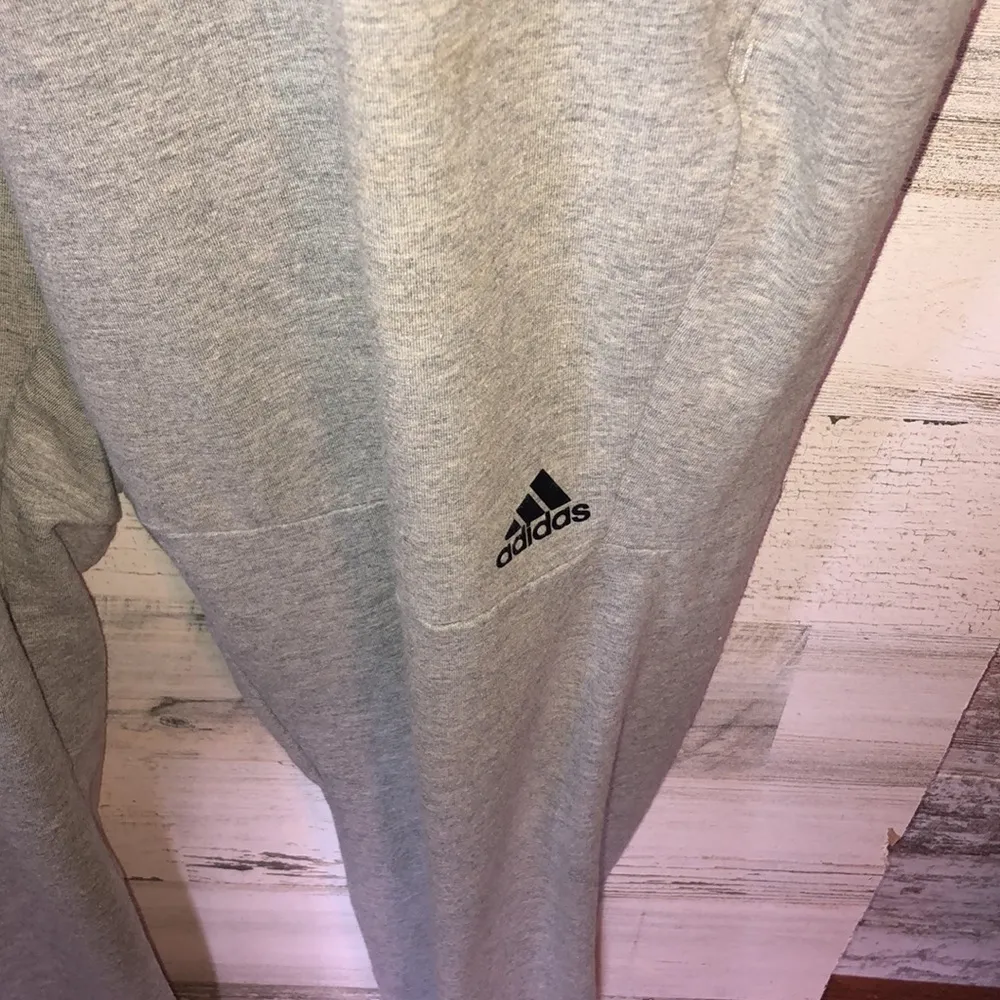 Adidas Sweatpants joggers Grey and black Size medium Adidas pants workout gym​​ - Image 2
