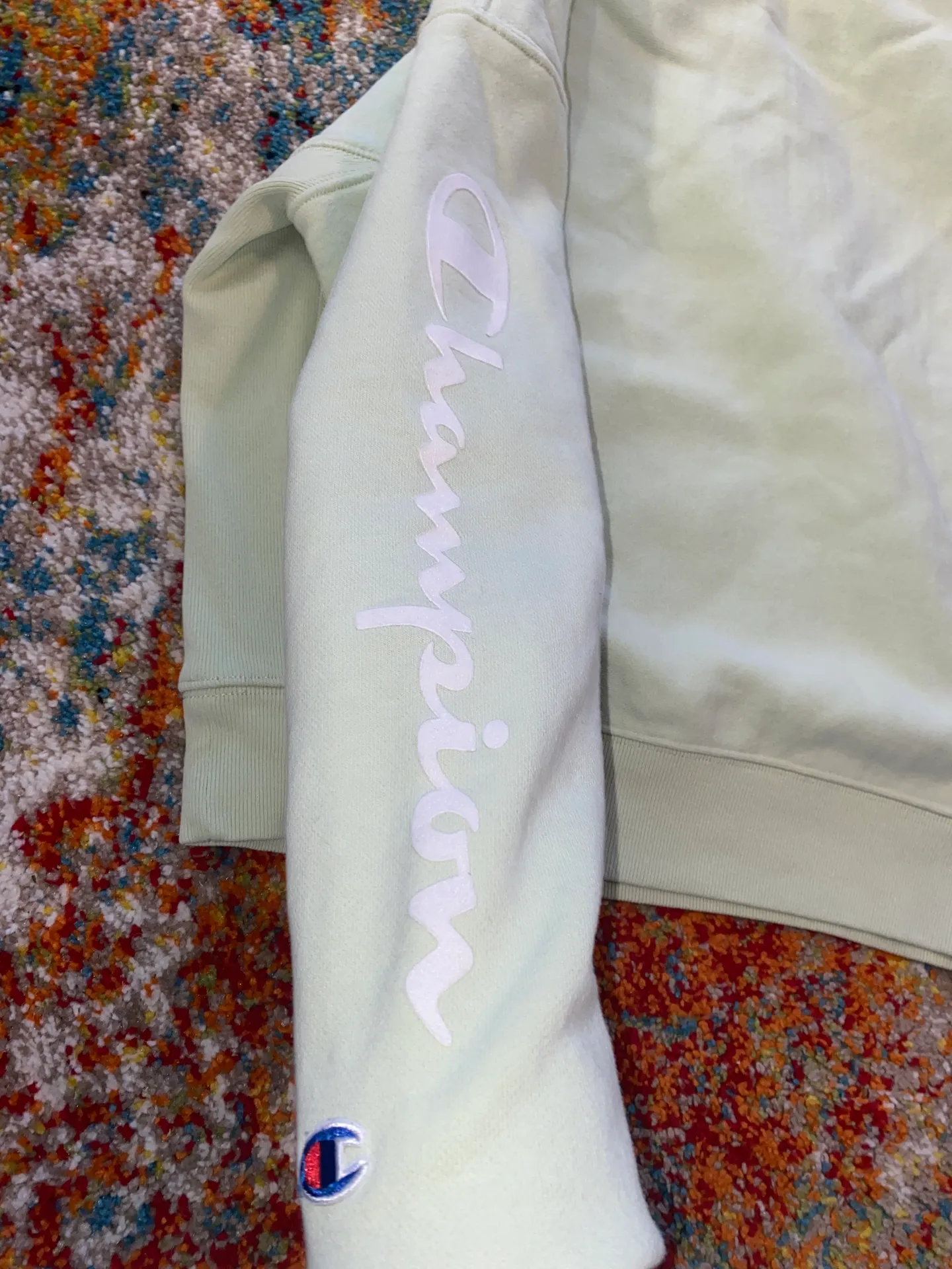 Champion Light Green Cropped  Sweatshirt - Image 6