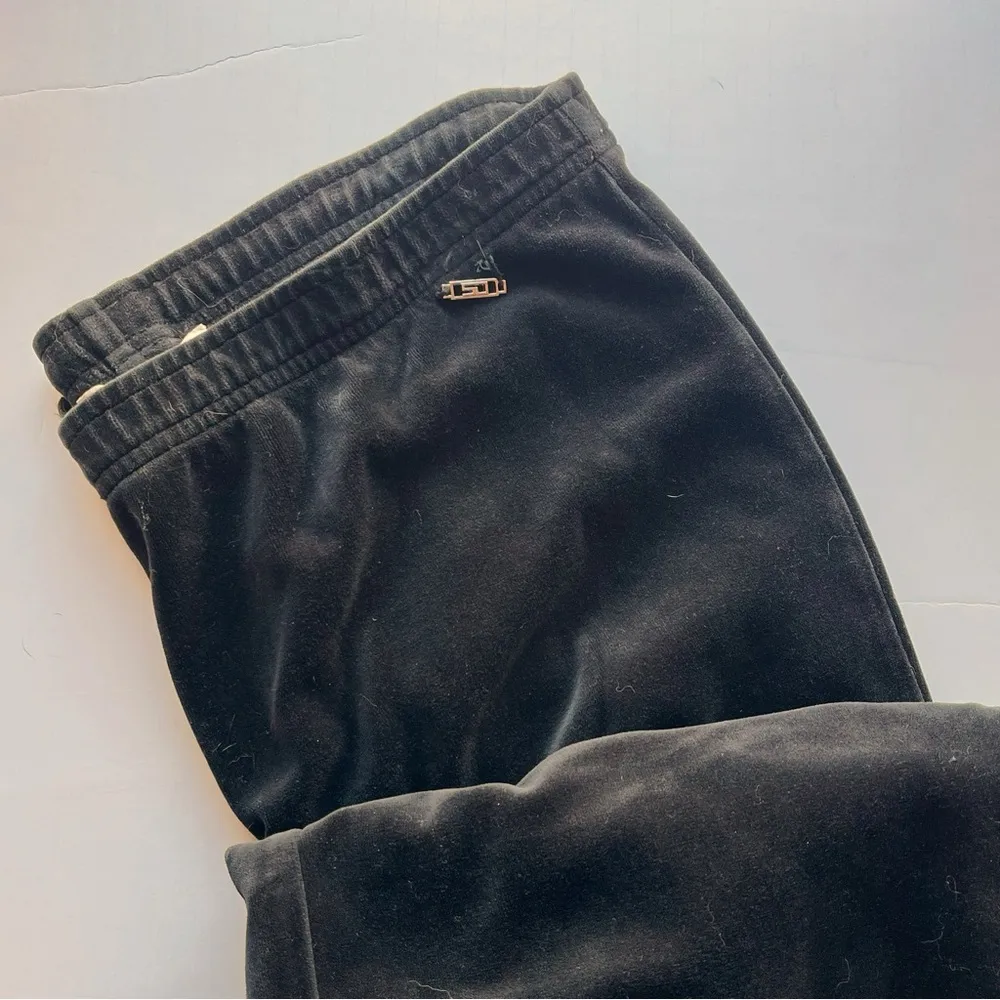 St John Sport • Black Velour Loose Pants - Image 2