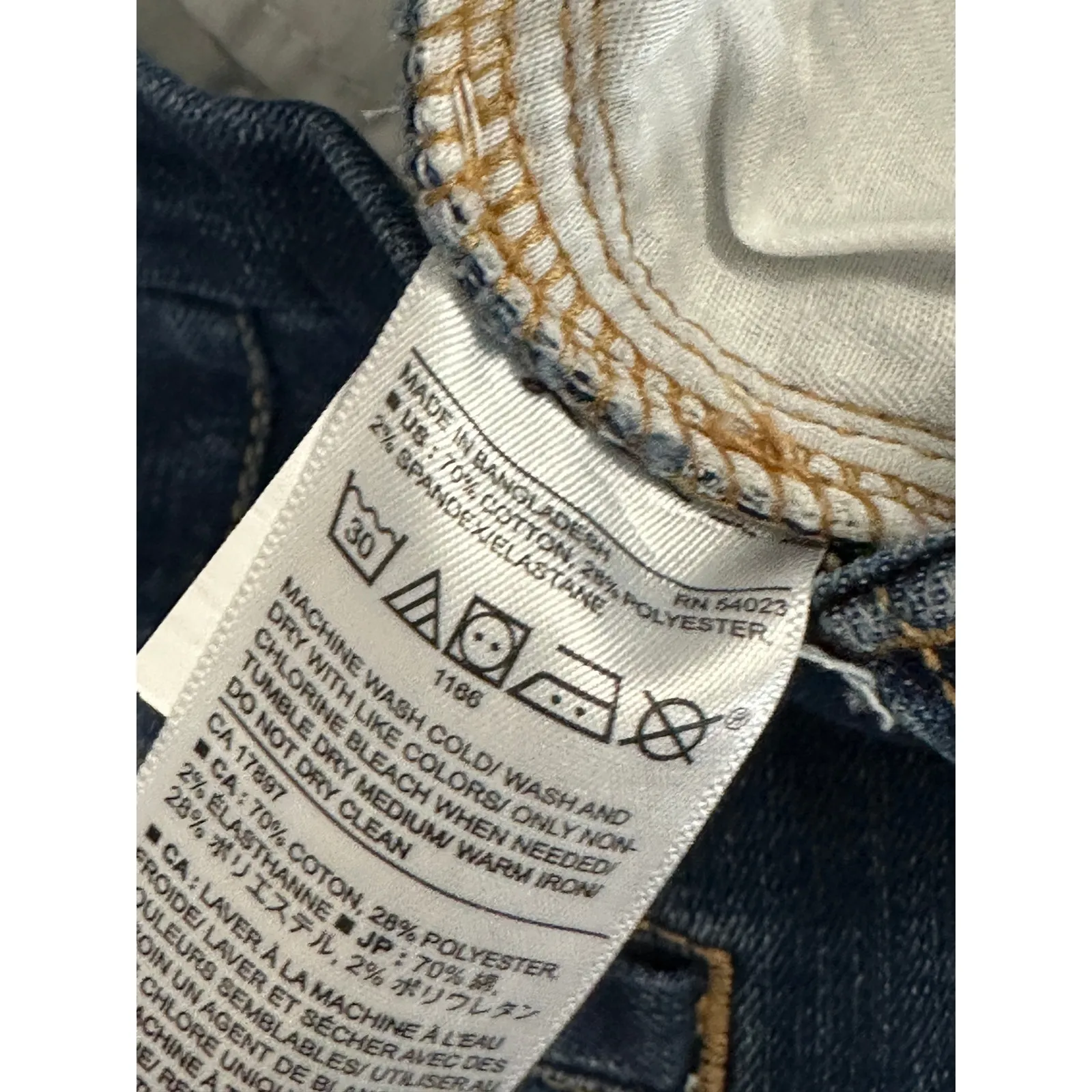 Banana Republic Womens Denim Trouser Jeans Bootcut Size 27/4 Mid Rise Dark Wash - Image 7